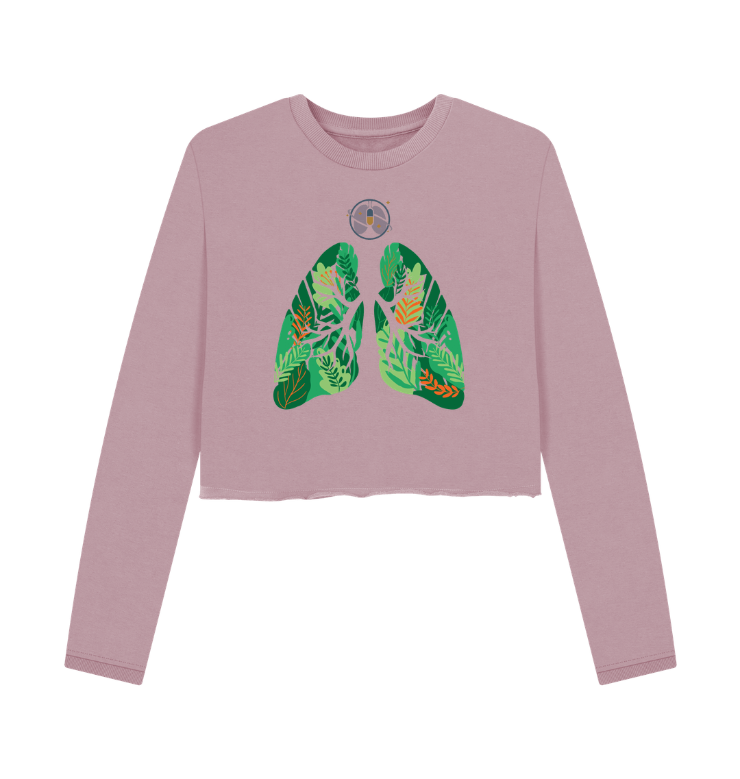 Mauve Printed Boxy Jumpers Front