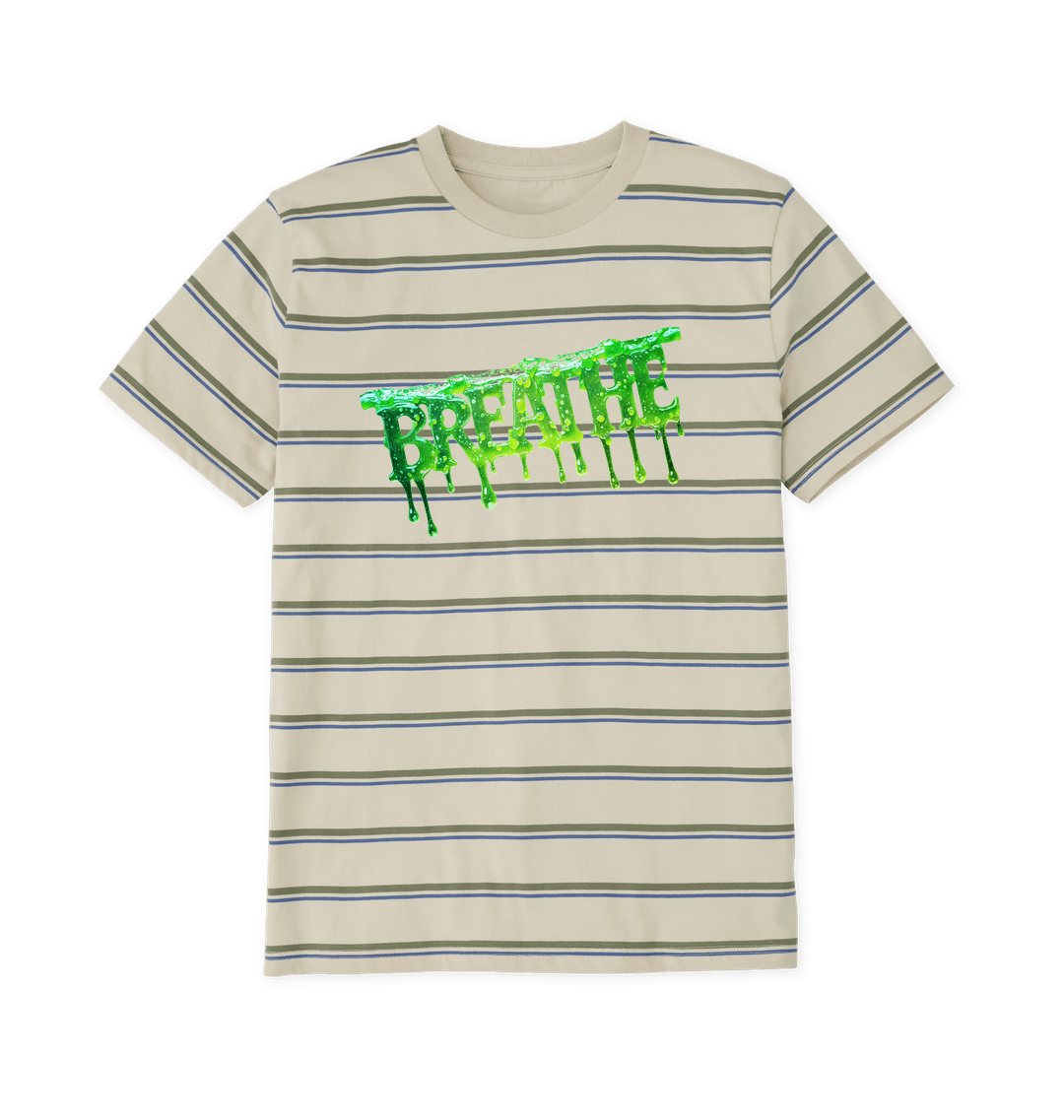 Oat & Solent Stripes Printed Premium T-Shirt Front
