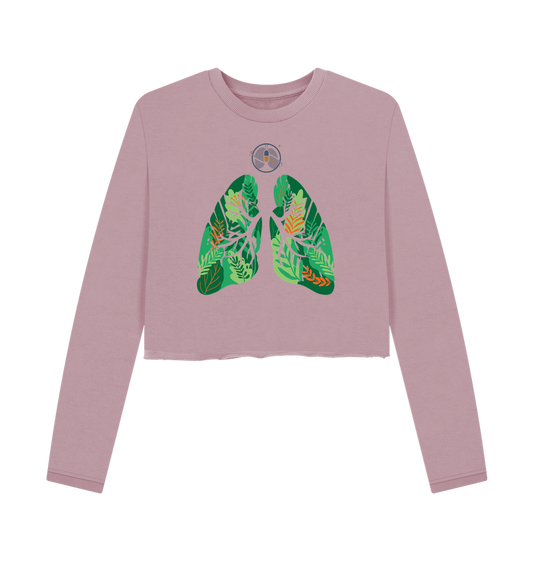 Mauve Printed Boxy Jumpers Front