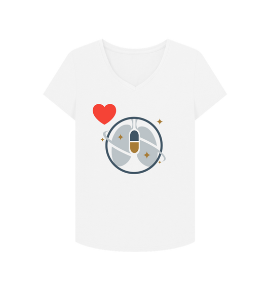 White Printed T-shirt Front