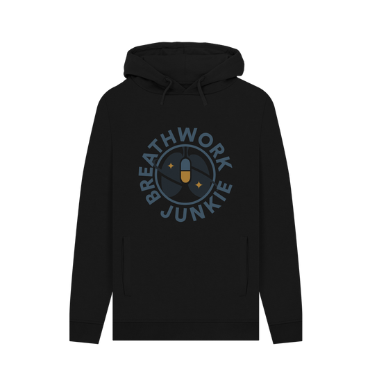 Black Printed Hoody Front