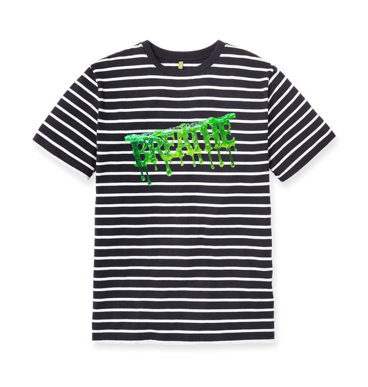White Stripes Printed Premium T-Shirt Front